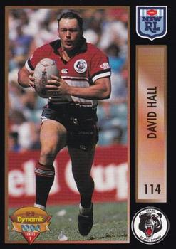 1994 Dynamic Rugby League Series 1 #114 David Hall Front